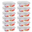 Conjunto 12 Potes de Vidro c/ Tampa Hermética 640ML