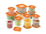 Conjunto 12 Potes Laranja Continental Freezer E Microondas