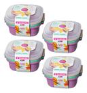 Conjunto 12 Potes Plásticos Quadrado 1,3l Vac Freezer Sanremo