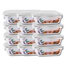 Conjunto 12 Potes Vidro Hermético Marmita Mantimentos 640ml