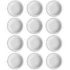 Conjunto 12 Pratos Fundos de Porcelana 21,5cm Classe Única Iguaçu Germer Branco