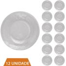 Conjunto 12 Pratos Transparente Redondos Fundo 22cm Acqua Conjunto 12 Pratos Transparente Redondos Fundo 22cm Acqua