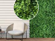 Conjunto 13 Painéis Verticais Artificiais com folhagens Premium resistência UV para decoração rústica