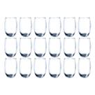 Conjunto 18 Copos Vidro Bellagio 450ml Grande Transparente