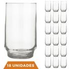 Conjunto 18 Copos Vidro Transparente 300ml Lights Suco Nadir