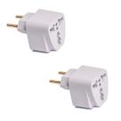 Conjunto 2 Adaptadores Universais 2 Pinos Tomadas Múltiplas Entradas 10A Eletrônicos Conjunto 2 Adaptadores Universais 2 Pinos Tomadas Múltiplas Entradas 10A Eletrônicos