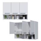 Conjunto 2 Armários Cozinha 3 Portas com Nicho Modular Móveis Bonatto