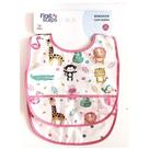 Conjunto 2 babadores plástico rosa c/ bolso - First Steps
