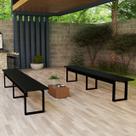 Conjunto 2 Bancos Retangulares Com 160cm Mesa Sala Varanda Gourmet Conjunto 2 Bancos Retangulares Com 160cm Mesa Sala Varanda Gourmet