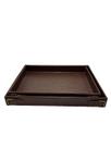 Conjunto 2 Bandejas Decorativas em material sintético Marrom AL0068 BTC