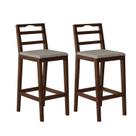 Conjunto 2 Banqueta Madeira Maciça Denver