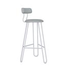 Conjunto 2 Banquetas Alta Ginger material sintético Saturno Off White