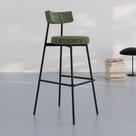 Conjunto 2 Banquetas Altas Stout Boucle Est.Preta