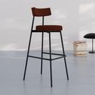 Conjunto 2 Banquetas Altas Stout Tecido Sintético Est.Preta