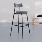 Conjunto 2 Banquetas Altas Stout Tecido Sintético Est.Preta