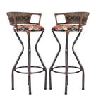 Conjunto 2 Banquetas Charme com Assento Estofado para Bancada