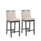 Conjunto 2 Banquetas Estofadas Madeira Maciça Dani