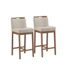 Conjunto 2 Banquetas Madeira Maciça Dani Conjunto 2 Banquetas Madeira Maciça Dani