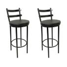Conjunto 2 Banquetas Rafaela - Redonda Alta para Bar e Cozinha Preta com Assento Confortável cor Preto Conjunto 2 Banquetas Rafaela - Redonda Alta para Bar e Cozinha Preta com Assento Confortável cor Preto