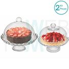 Conjunto 2 Boleiras de Vidro Com Pé e Tampa de vidro P e G Pétalas de Jasmin Vitazza: Prato 24cm e 32cm, Suporte para Bolos, Doces, Festas, Mesa Posta Conjunto 2 Boleiras de Vidro Com Pé e Tampa de vidro P e G Pétalas de Jasmin Vitazza: Prato 24cm e 32cm, Suporte para Bolos, Doces, Festas, Mesa Posta