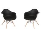 CONJUNTO 2 Cadeira Web Sidera Clarice Vazada WOOD - base madeira ,