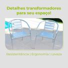 Conjunto 2 Cadeiras Alumínio Leve Área Externa Varanda Top Jardim Piscina Casa Luxo