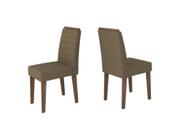 Conjunto 2 Cadeiras Berlim Imbuia/Camurça Marrom - New Ceval