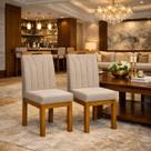 Conjunto 2 Cadeiras Blend Linho para Mesa Sala de Jantar Conjunto 2 Cadeiras Blend Linho para Mesa Sala de Jantar