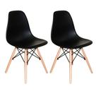 Conjunto 2 Cadeiras Charles Eames Eiffel Wood Madeira Preta Conjunto 2 Cadeiras Charles Eames Eiffel Wood Madeira Preta