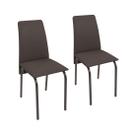 Conjunto 2 cadeiras cozinha jantar ciplafe barcelona tubo bronze assento estofado Conjunto 2 cadeiras cozinha jantar ciplafe barcelona tubo bronze assento estofado