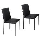 Conjunto 2 cadeiras cozinha jantar ciplafe dubai tubo preto fosco assento estofado