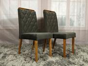 Conjunto 2 Cadeiras de Jantar Cinza 08 Virgínia