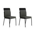 Conjunto 2 Cadeiras De Jantar Duo 1739 Carraro Grafite/preto