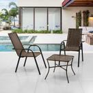 Conjunto 2 Cadeiras e Mesa De Centro Junco Varanda