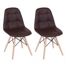 Conjunto 2 Cadeiras Eames Eiffel Botonê - Marrom
