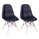 Conjunto 2 Cadeiras Eames Eiffel Botonê - Preto Conjunto 2 Cadeiras Eames Eiffel Botonê - Preto
