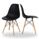 Conjunto 2 Cadeiras Eiffel Pés Madeira Maciça Urban Wood Elomio Conjunto 2 Cadeiras Eiffel Pés Madeira Maciça Urban Wood Elomio