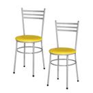 Conjunto 2 Cadeiras Epoxi Cinzas Cozinha