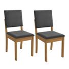 Conjunto 2 Cadeiras Kappesberg CAD160CN A061 Estofadas Estrutura MDF Revestida em Bouclé