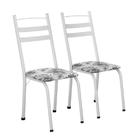 Conjunto 2 Cadeiras Leia Artefamol Branco Flor