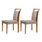 Conjunto 2 Cadeiras Madeira Maciça Safira Cinza/Brisa/Imbuia Marrom