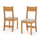 Conjunto 2 Cadeiras Para Sala de Jantar Mel Tecido Pastel Brisa Viero