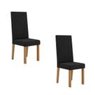 Conjunto 2 Cadeiras para Sala de Jantar Nice Preto/Mel