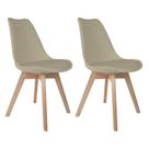 Conjunto 2 Cadeiras Saarinen Nude Wood