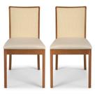 Conjunto 2 Cadeiras Sala de Jantar com Tela Sintética Slim