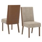 Conjunto 2 Cadeiras Sala Jantar Anne Nature/Caramelo/Creme