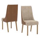 Conjunto 2 Cadeiras Sala Jantar Ivy Nature/Caramelo/Creme