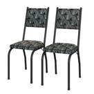 Conjunto 2 Cadeiras Tubular Diana Preto Fosco