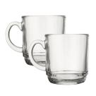 Conjunto 2 Canecas Xicara Vidro 250ML Ideal Café Chocolate Chá