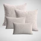 Conjunto 2 Capas de Almofadas 50x50cm + 2 capa 30x50cm em Suede Premium Glamour Avelã